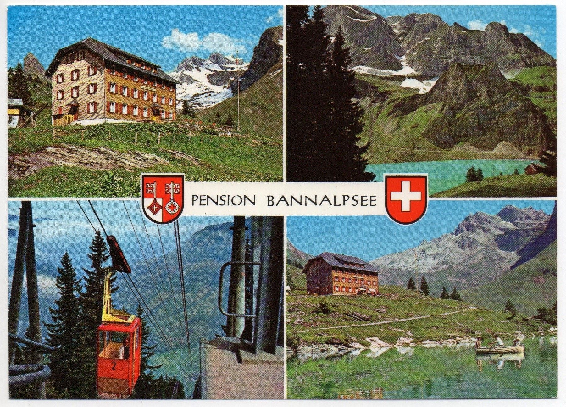 Cartoline postali: OBERRICKENBACH Pension Bannalpsee - Bahn – Nuovo (secondo la descrizione) da Jona venduto da philajona