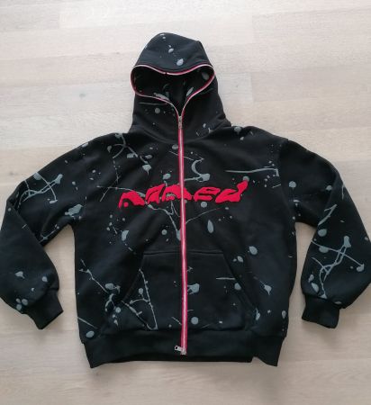 Hoodie "Named Collective", schwarz-rot
