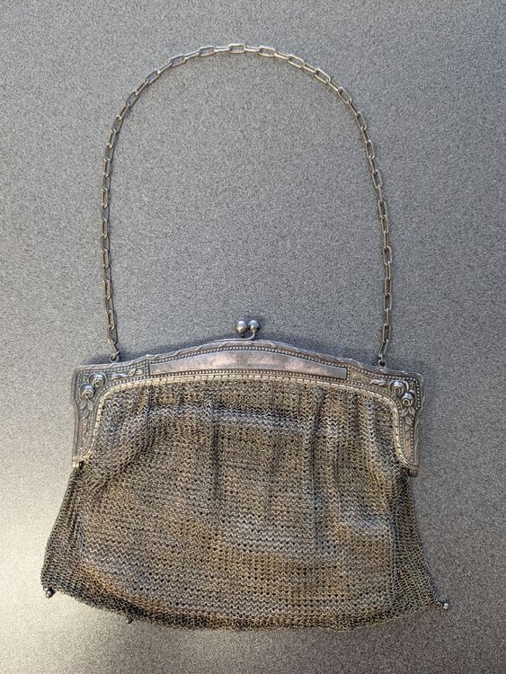 Antike Kettentasche (Theatertasche) um 1900 Jugendstil (Gebraucht - Main Image