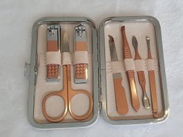 Roxy Maniküre-Set im Etui 7tlg., Rosé-Gold NEU!!