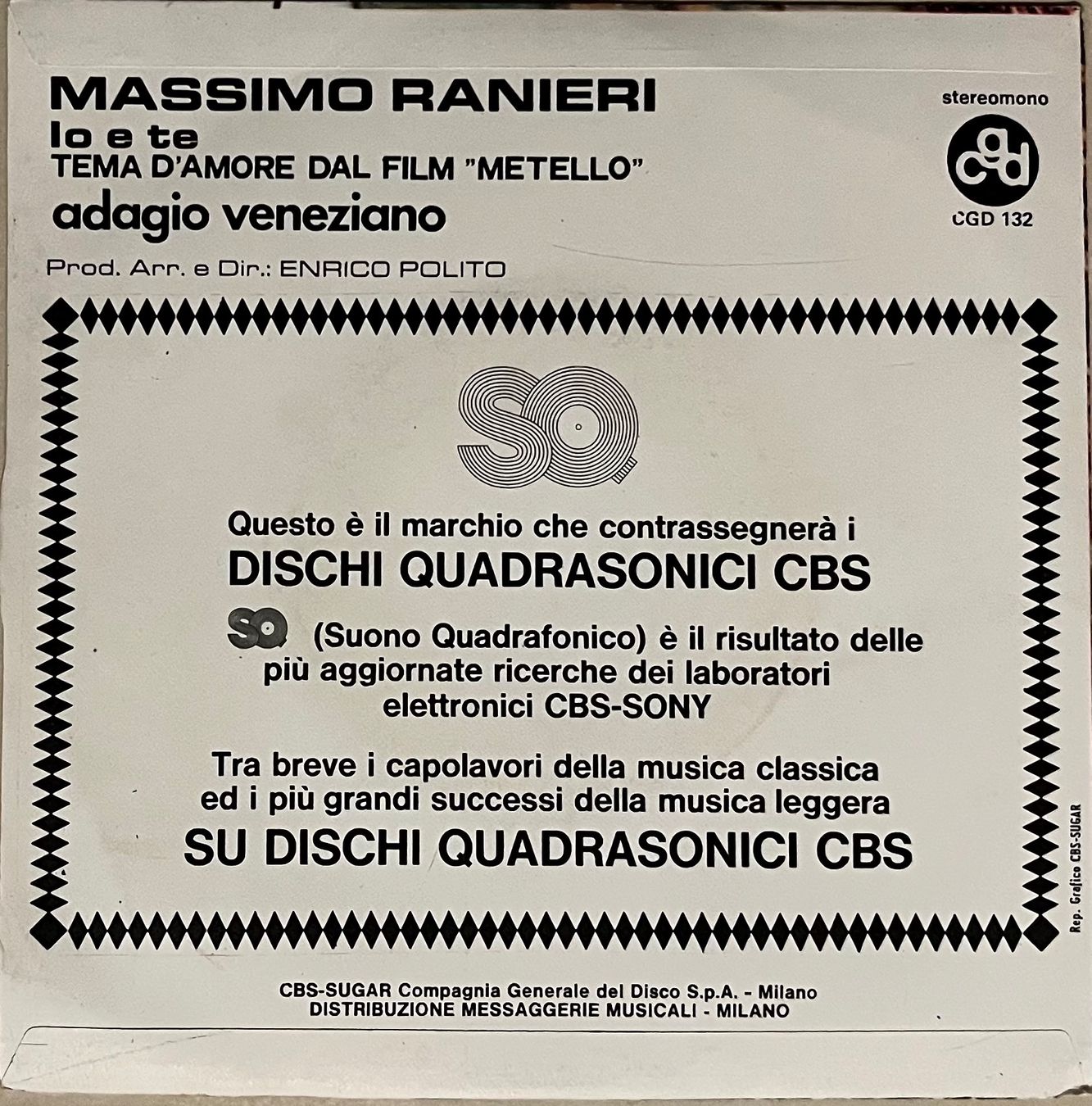 Dischi in vinile: MASSIMO RANIERI - IO E TE – Usato da Bussigny venduto da vinyl-pas-cher 1