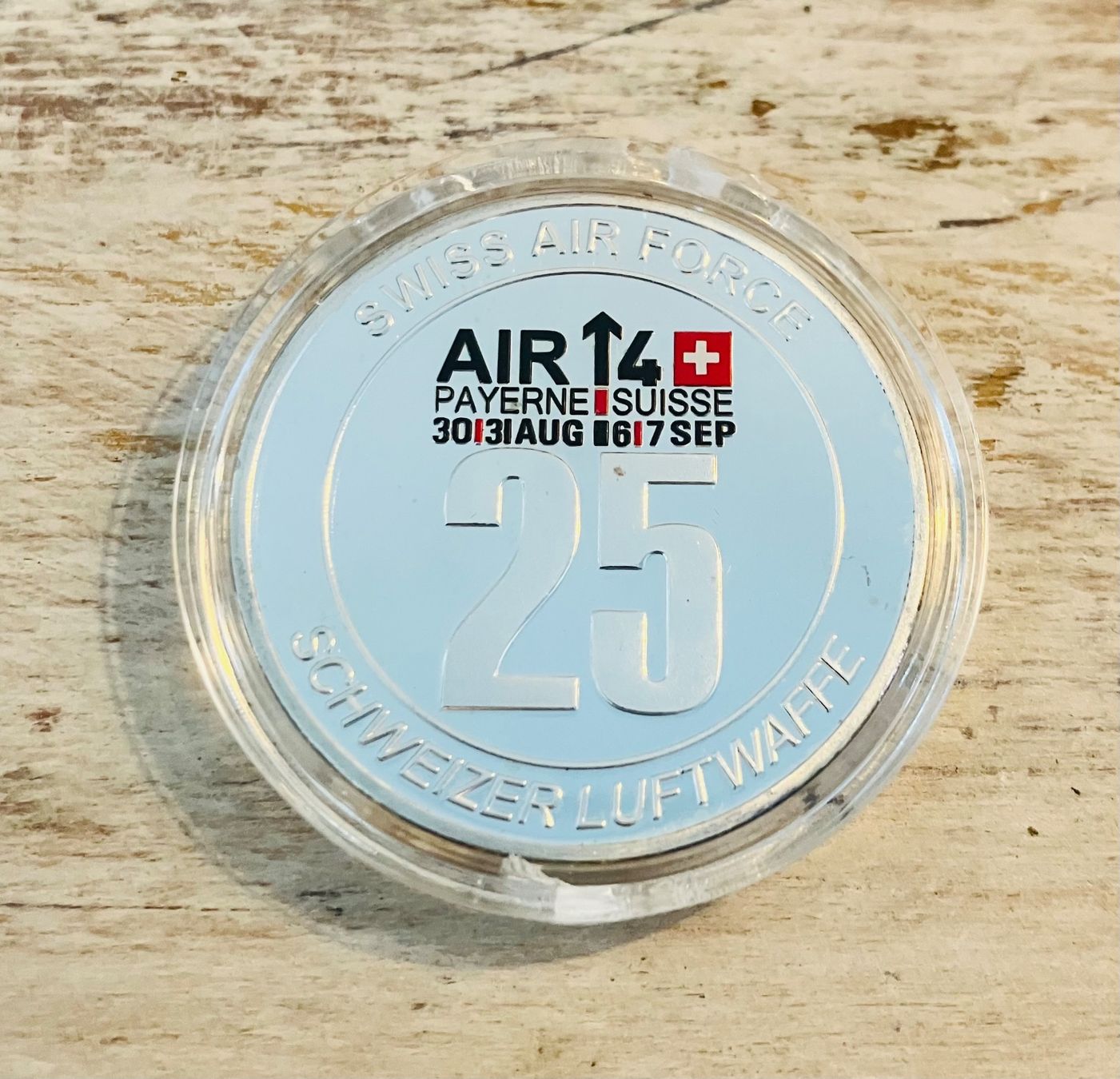 Medaglie: versilberte Medaille Schweizer Luftwaffe 25 Jahre PC- 7 Team – Usato da Merenschwand venduto da Garfield2026