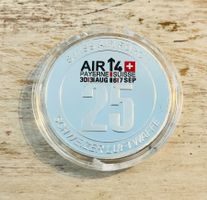 versilberte Medaille Schweizer Luftwaffe 25 Jahre PC- 7 Team