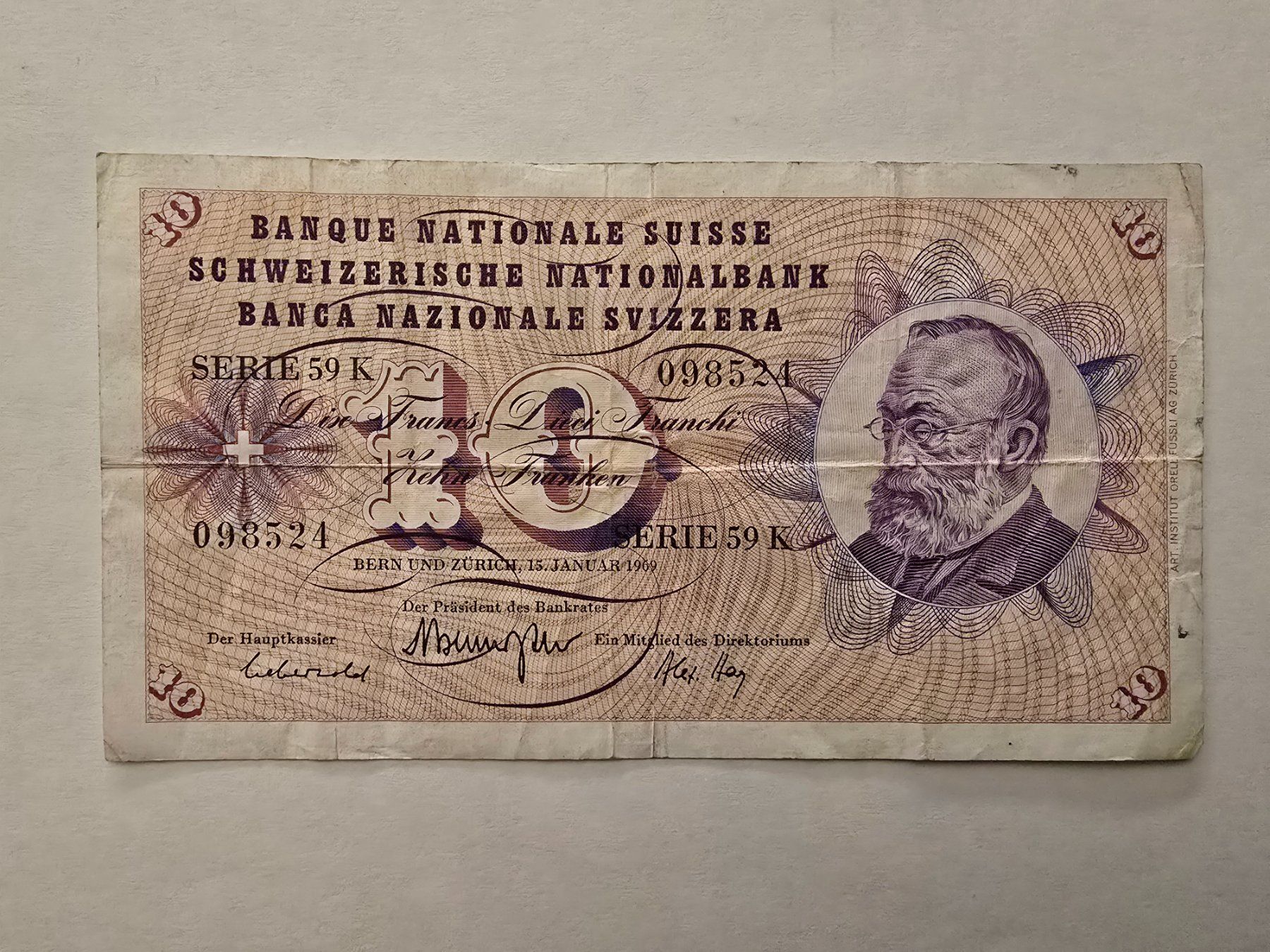 Banconote: Billets de 10 francs, Série 59 K – Usato da Neuenhof venduto da brasvarela