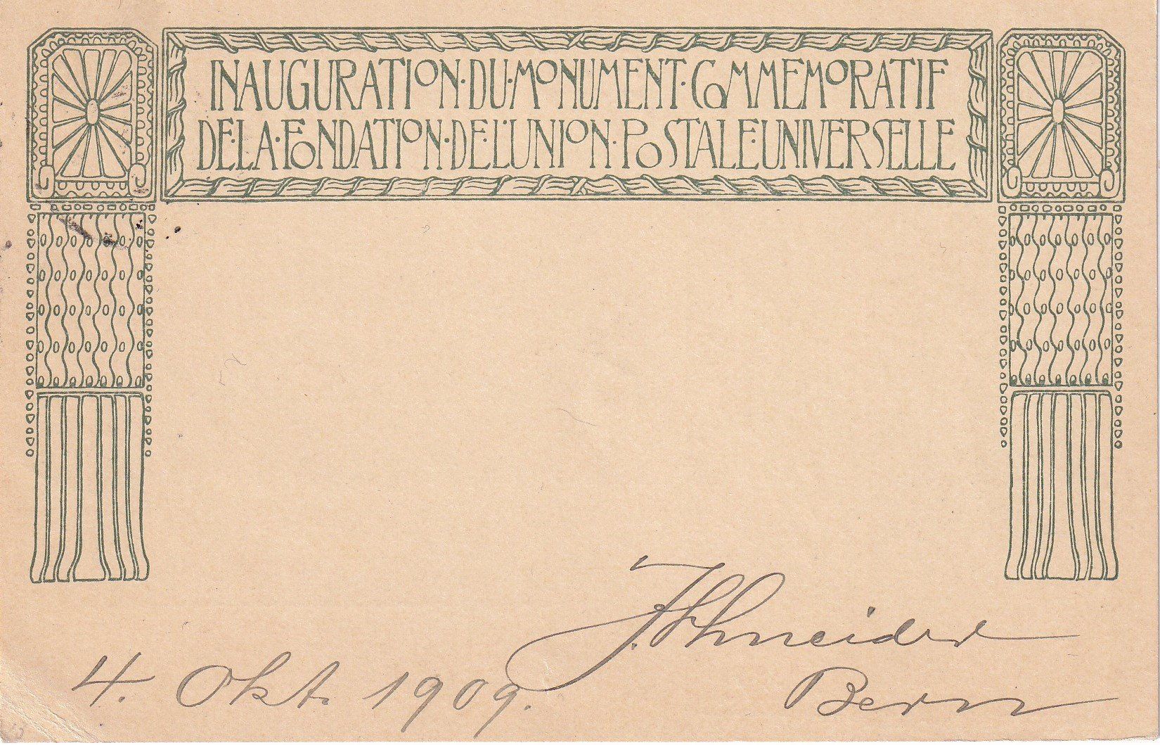 Cartoline postali: Postkarte Bern - Herisau 4.10.1909+++ – Usato da Samnaun-Compatsch venduto da Muckimu 1