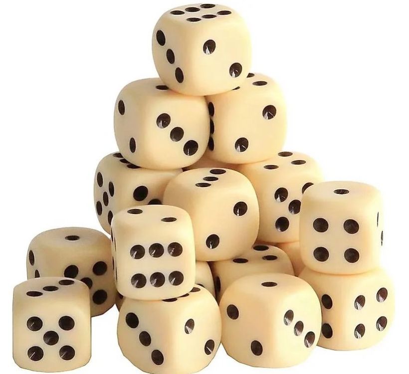 6 Große Würfel Aus Kunststoff - 25mm Spielwürfel Für Brettspiele