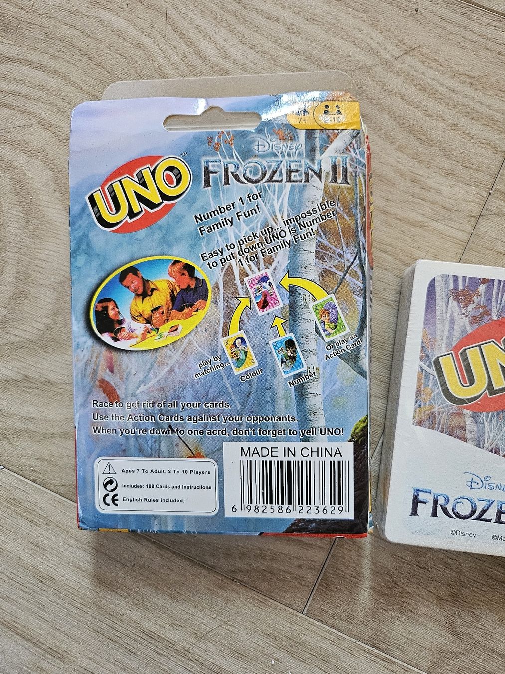 Jeu De Cartes UNO - Édition La Reine Des Neiges 2 (Frozen 2) - Mattel - Neuf - À Partir De 7 Ans