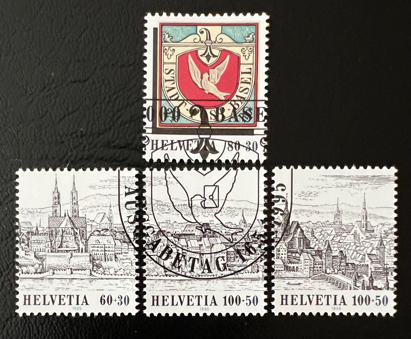 Tutti i francobolli: 1995 NABA Baseler Taube-Block und Einzelwerten ET – Usato da Endingen venduto da haifu 1