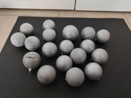 Weihnachtskugeln silber-glitzer