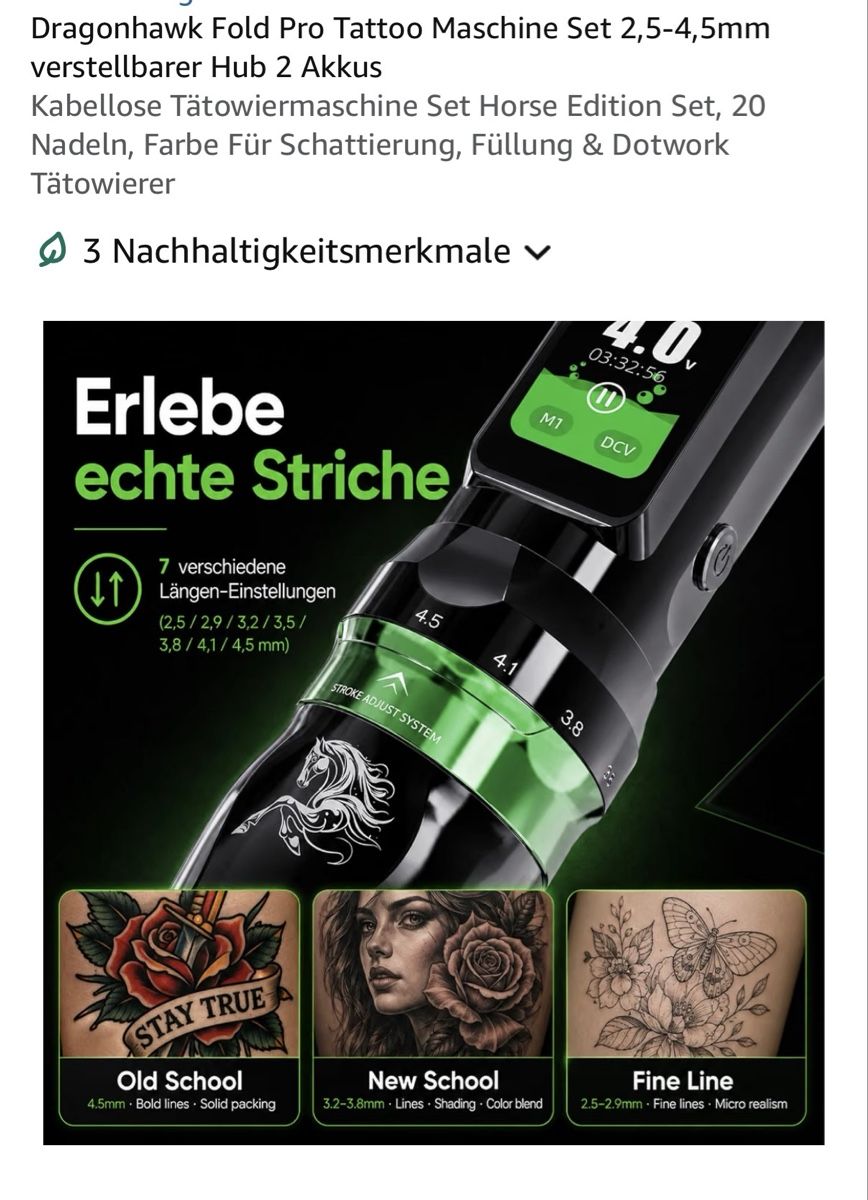 Alle Maschinen: Tattoo maschine  – Neu und originalverpackt aus Herisau von StarlightThaler 4