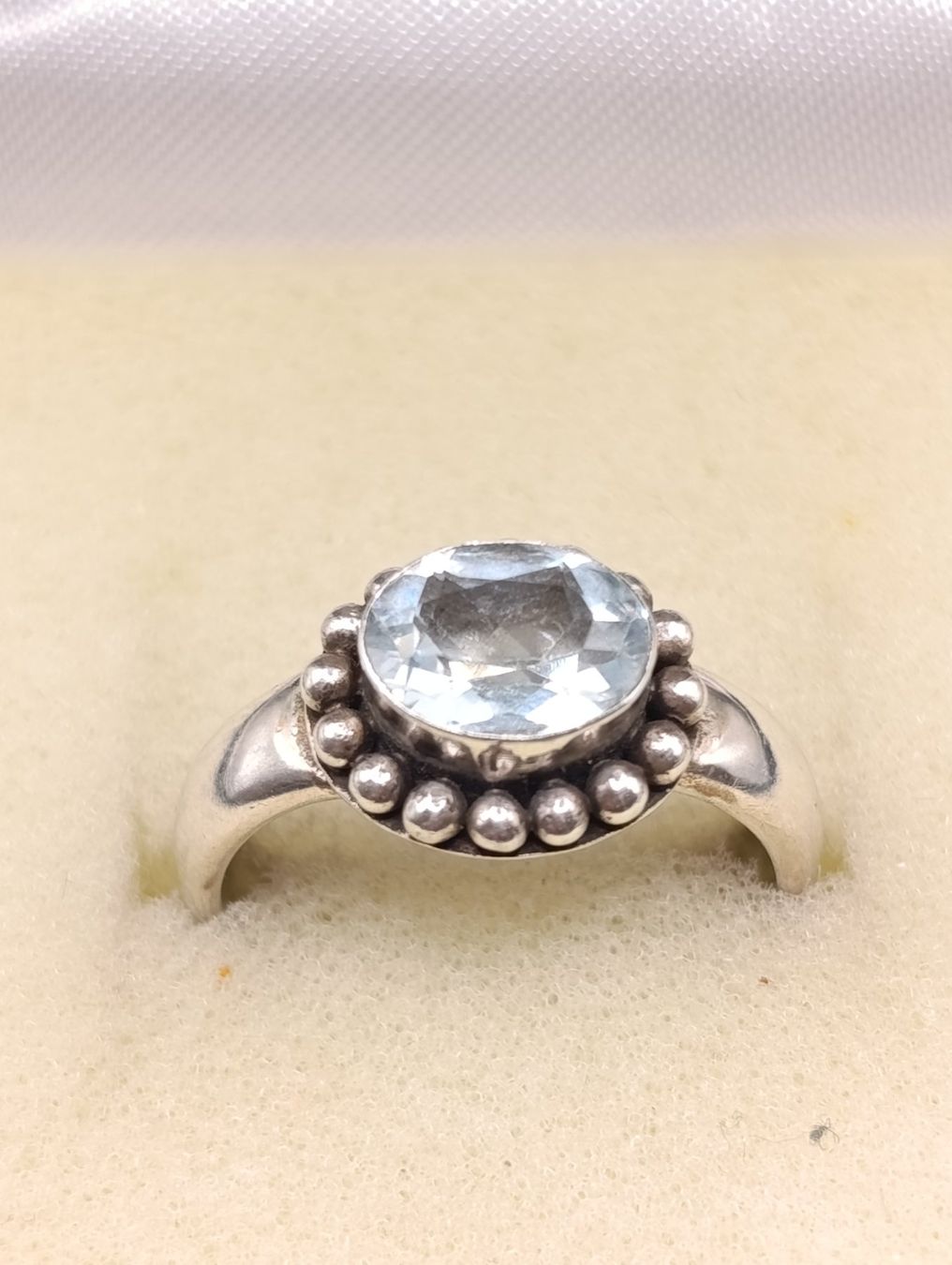 Anelli: Vintage 925er Silber Ring mit Aquamarin Edelstein Top – Usato da Steffisburg venduto da 1.Schmuckschatulle 2