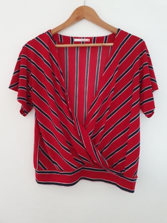 Chemisier rayé rouge Camaiëu, taille M