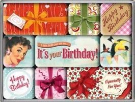 9-teil. Magnet-Set - Happy Birthday