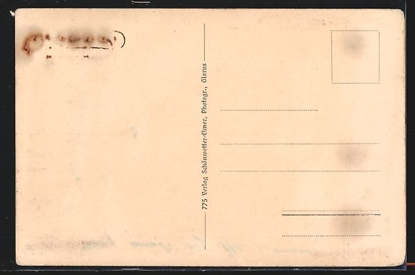Cartoline postali: AK Glarus, Bahnhofstrasse und Bahnhof – Usato da Berlin venduto da bartko-reher 1