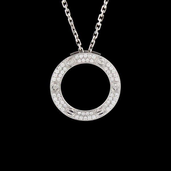 Cartier Catenine: CARTIER COLLIER LOVE PAVÉ DIAMANTS – Usato da Pully venduto da Occasions-luxe.Golay