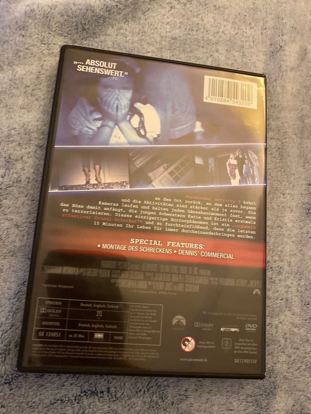 Tutti i DVDs: Paranormal Activity 3 DVD – Usato da Dübendorf venduto da GinaGiulia 1
