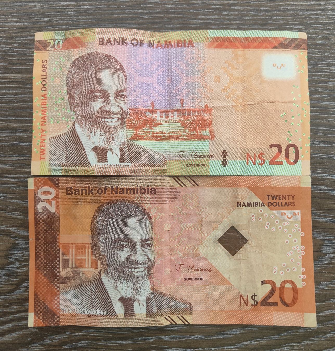 Banknoten: Namibia 2 Stück !!!!! – Gebraucht aus Flaach von Lonzo99