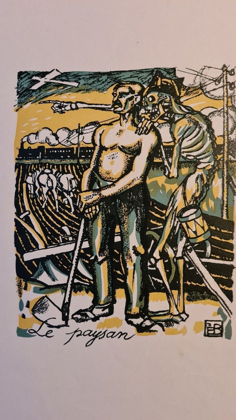 Arts picturaux & lithographies: Edmond Bille Farblithografie "un dance – D'occasion à Emmenbrücke par Kunstankaufverkauf9 1