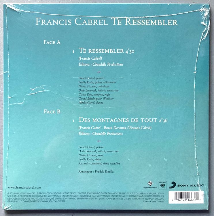 Francis Cabrel - Te Ressembler 