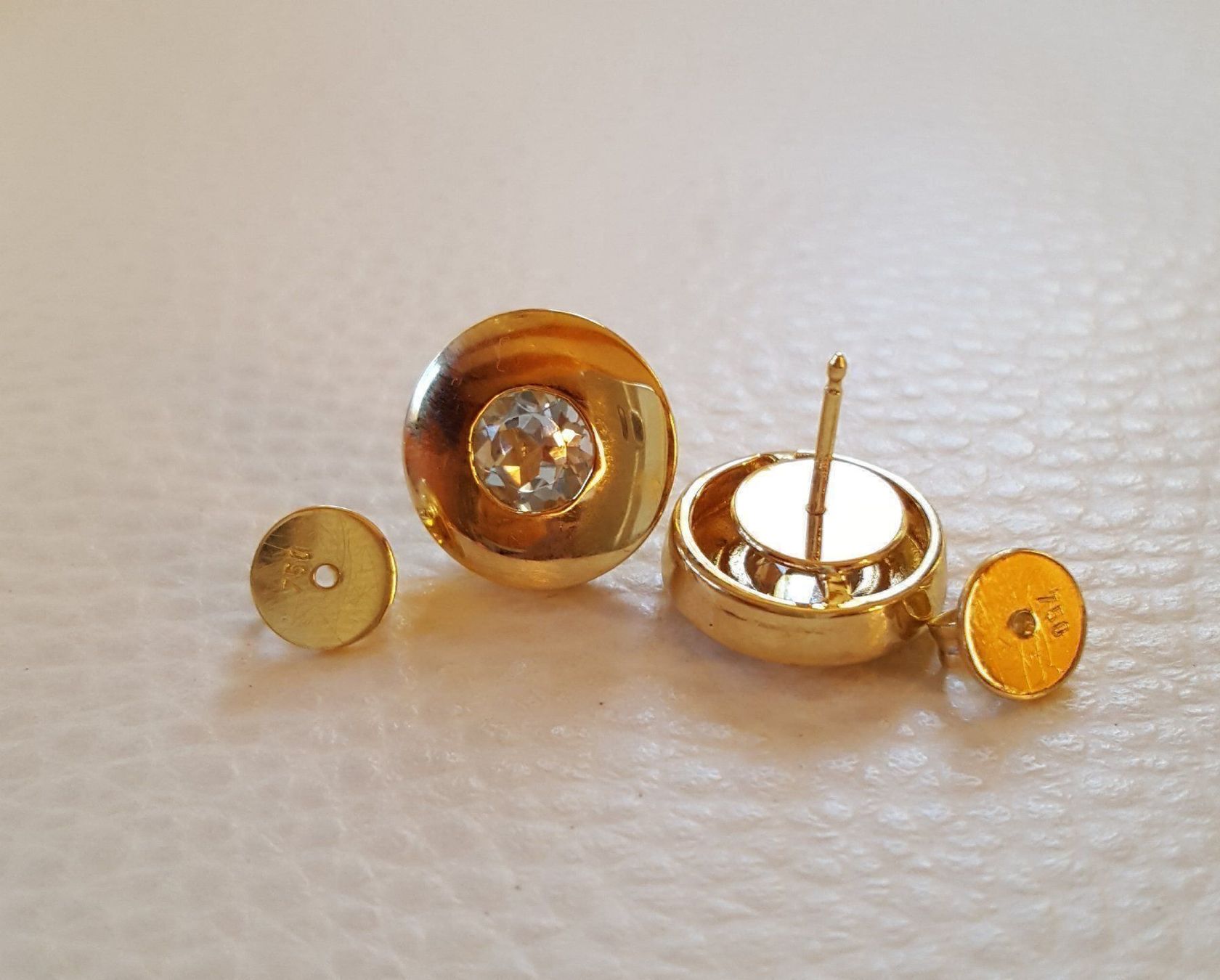 Ohrringe & -stecker: Gold 750 Massiv Ohrstecker Mit Topaz – Gebraucht aus Wald ZH von Dasilver 3