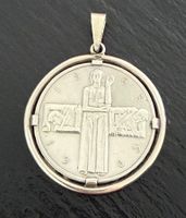 Vintage Schweizer 5-Franken-Münzanhänger 1963 - Silber 800