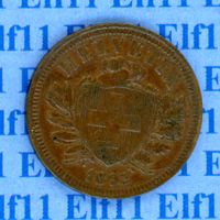 CHF___0.02 1893 vz-unz 2 Rappen