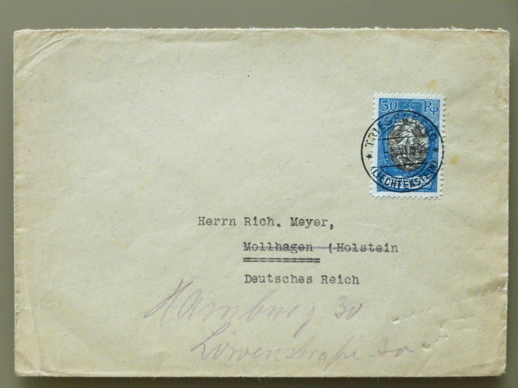Tutti i francobolli: FL - Lot:  4 Bedarfsbriefe 1922 - 1930 – Usato da Uster venduto da schepus23 1