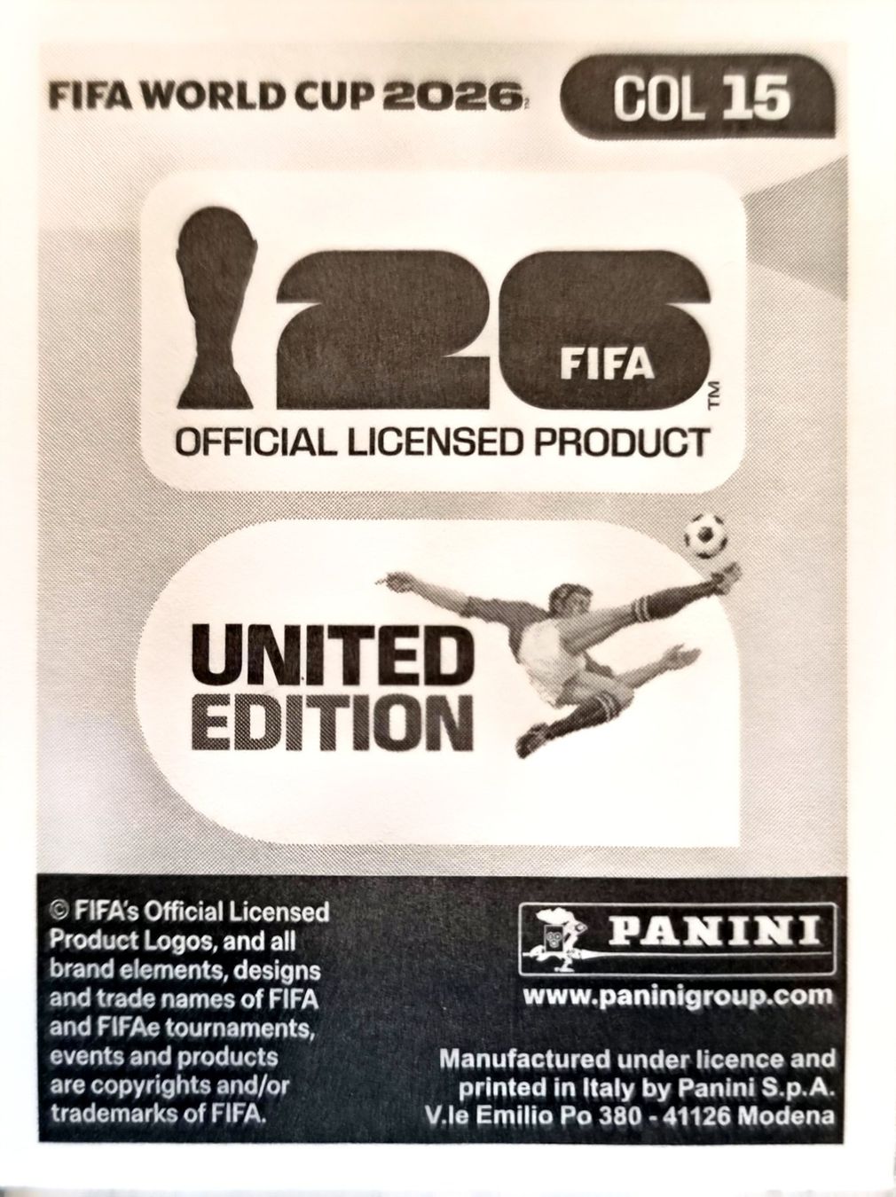 Panini Carte collezionabili: Carte FIFA World Cup 2026 COL 15 – Usato da Clarens venduto da rim_g98y 1
