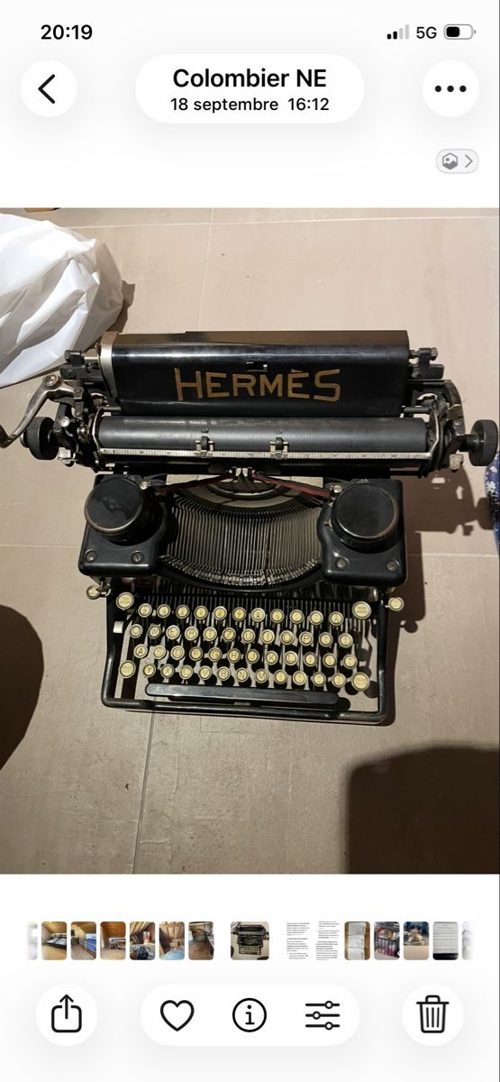 Paillard Machines à écrire: Ancienne machine à écrire Hermes – D'occasion à Colombier NE par mistigris007