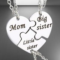 💖 Familien Halskette: "Mom, Big Sister, Little Sister" ✨💫