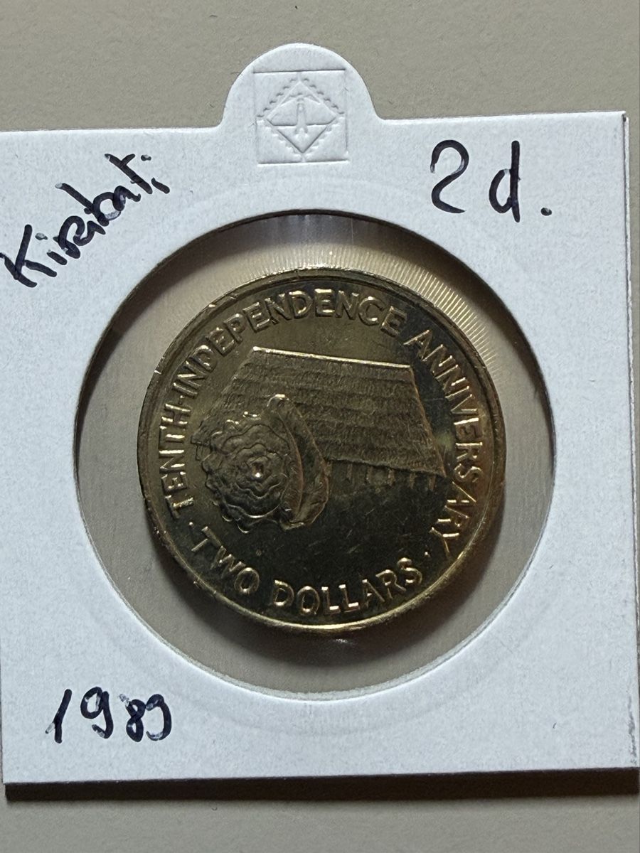 Alle Münzen: Kiribati - 2 dollars - 1989 – Gebraucht aus Payerne von Mike1682