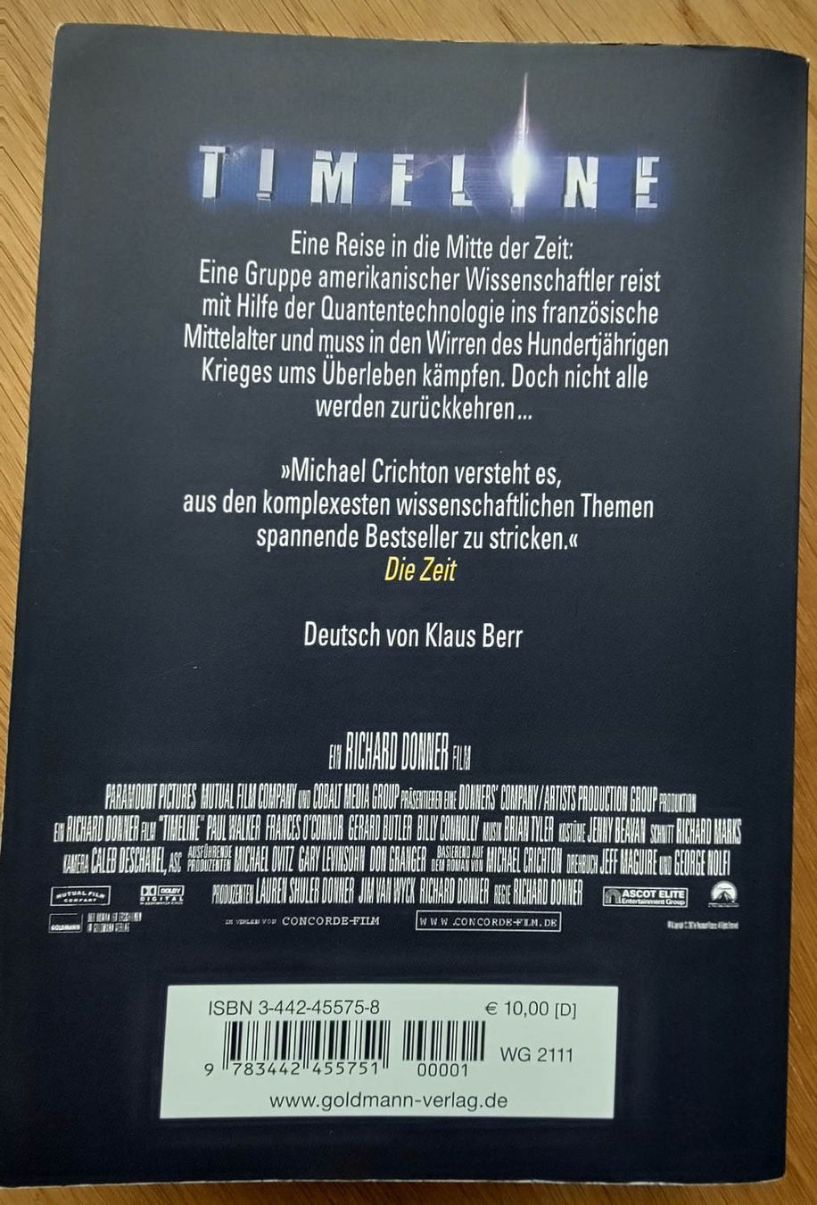 Libri: Timeline - Michael Crichton – Usato da Zürich venduto da kba_579s 1