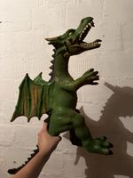 Large Green Dragon Toy Figure, Detailed Plastic Design