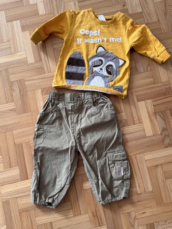 Ensemble garçon taille 68- T-shirt raton laveur et pantalon