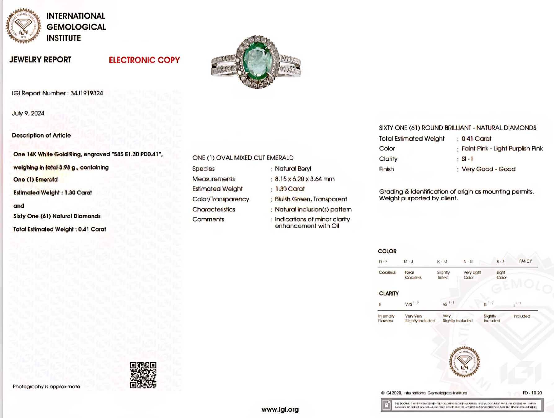 Anelli: Smaragd-Ring 14k Weissgold 1,30ct – Nuovo e nell'imballaggio originale da Illnau venduto da Juwelier_Mahler_GmbH 4