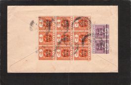 Ceylon - USA , Jan. 1927 ( War Stamp )