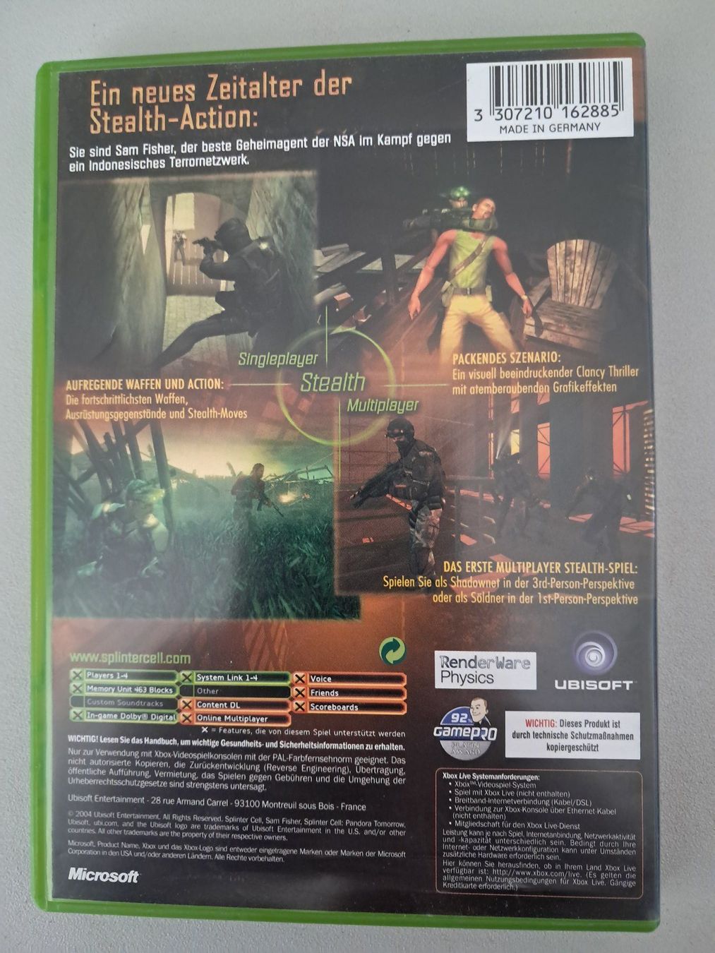 Giochi: Xbox - Splinter Cell: Pandora Tomorrow – Usato da Wallisellen venduto da Cyberfuexli 1