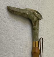 Vintage Schuhlöffel Mid Century Bambus Dackelkopf