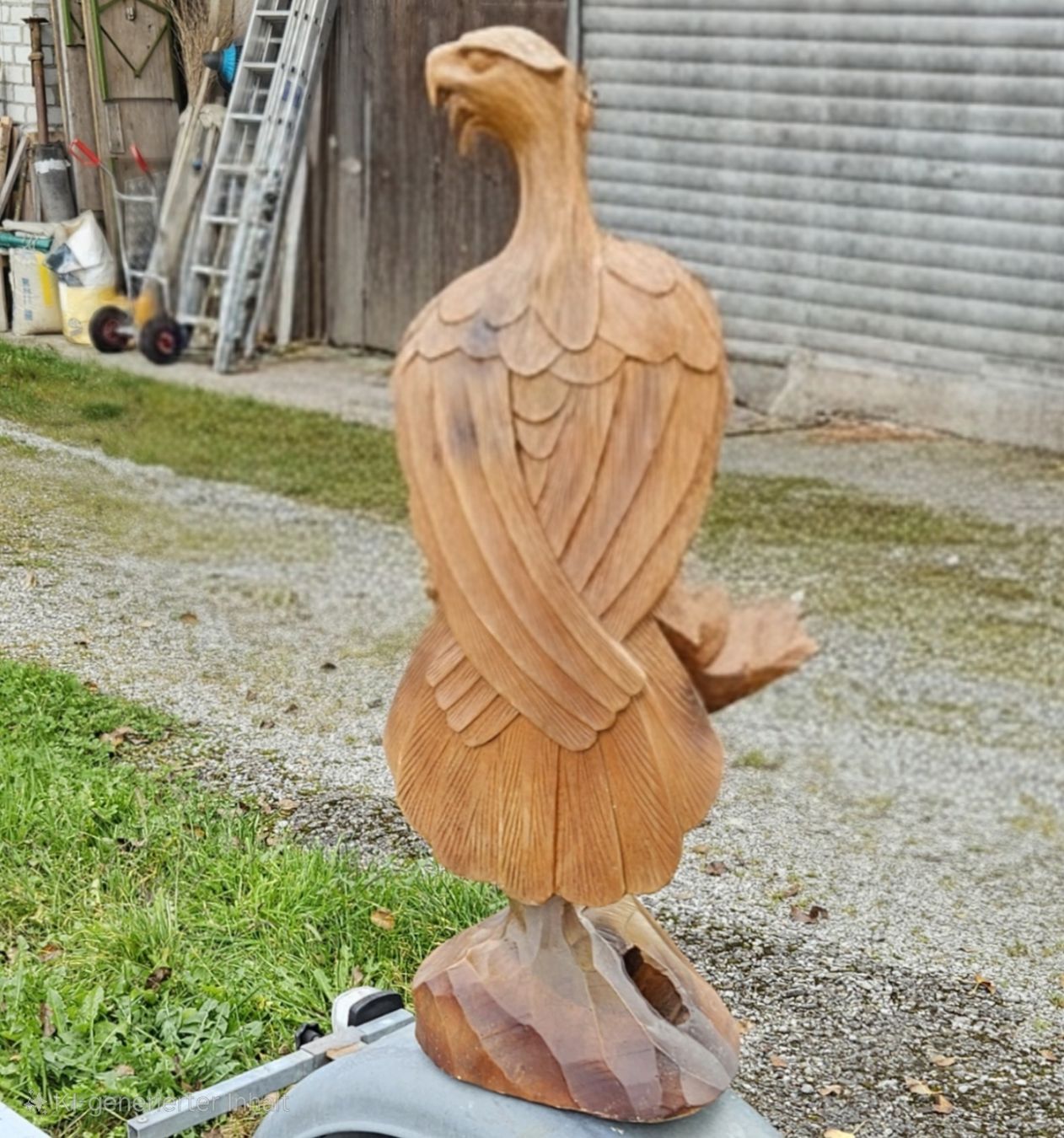 Xilografie: Alter Holzgeschnitzter Adler – Usato da Thun venduto da Engel114 3