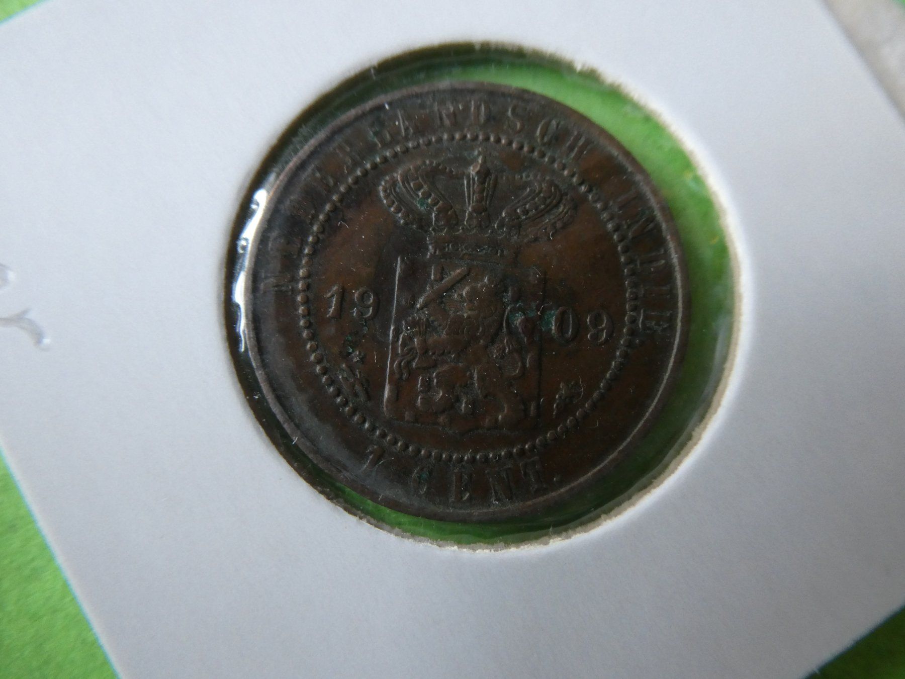 Tutti le monete: NIederländisch Indien 1909, 1 Cent – Usato da Hinterforst venduto da Rohusri 1
