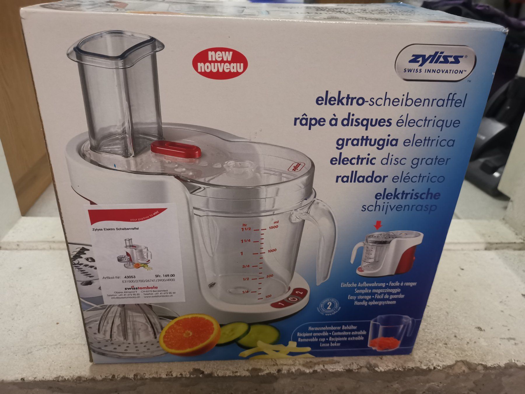 Zyliss Elettrodomestici da cucina: Elektro-Scheibenraffel – Nuovo e nell'imballaggio originale da Embrach venduto da Famakuba