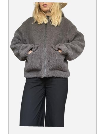 Winter Teddy Jacke, grau, Grösse xs Top Zustand!
