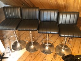 4 chaises de bar réglables