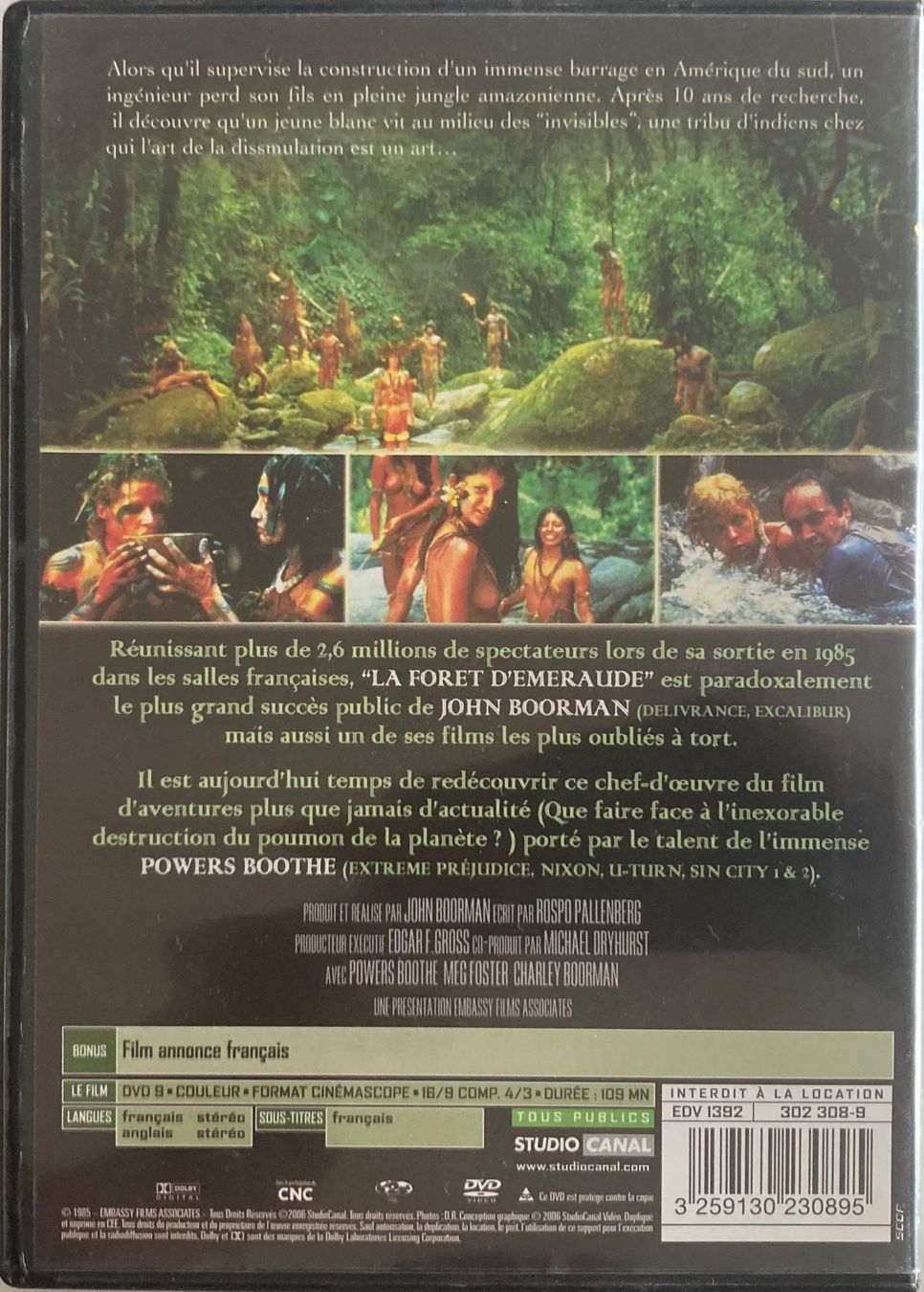 Tutti i DVDs: LA FORÊT D'ÉMERAUDE – Usato da Poliez-Pittet venduto da Newtown-Records 1