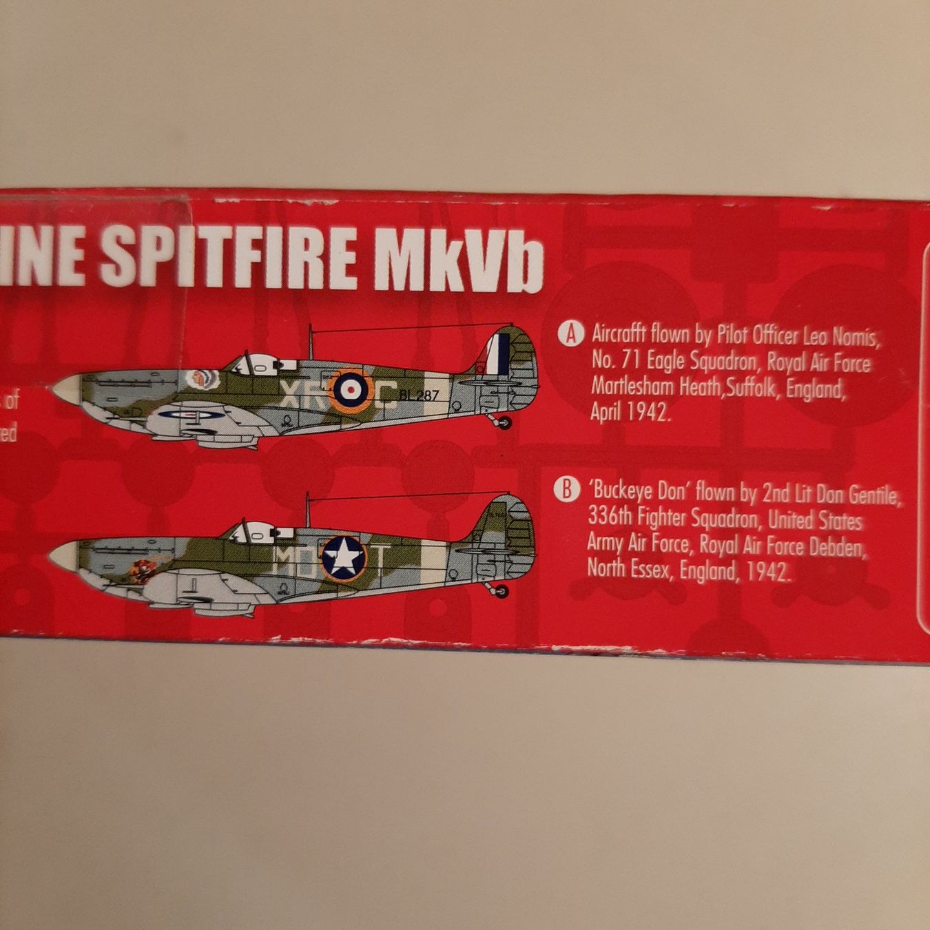 Airfix Kit di modellismo & Modellini statici: 982 ... Supermarine Spitfire Mk V B ... Airfix 02046 – Usato da Bonstetten venduto da Benibanny59 1