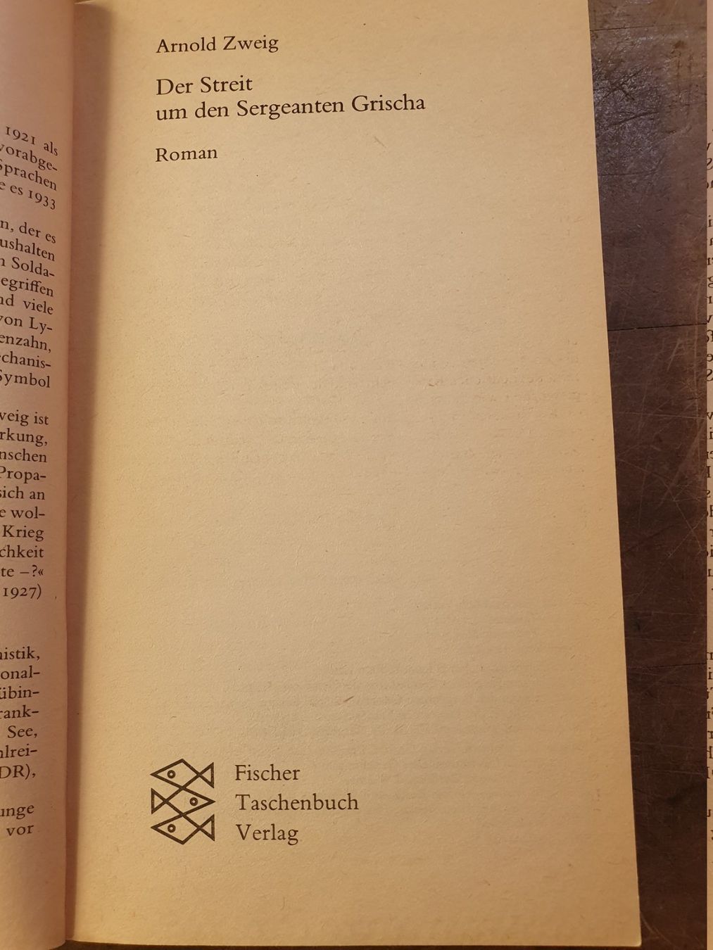 Libri: Der Streit um den Sergeanten Grischa - Arnold Zweig – Usato da Zürich venduto da loosebone 2
