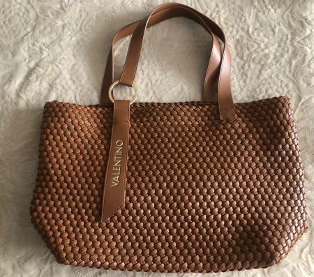 Valentino Shopping bag, braun, geflochten, neuwertig