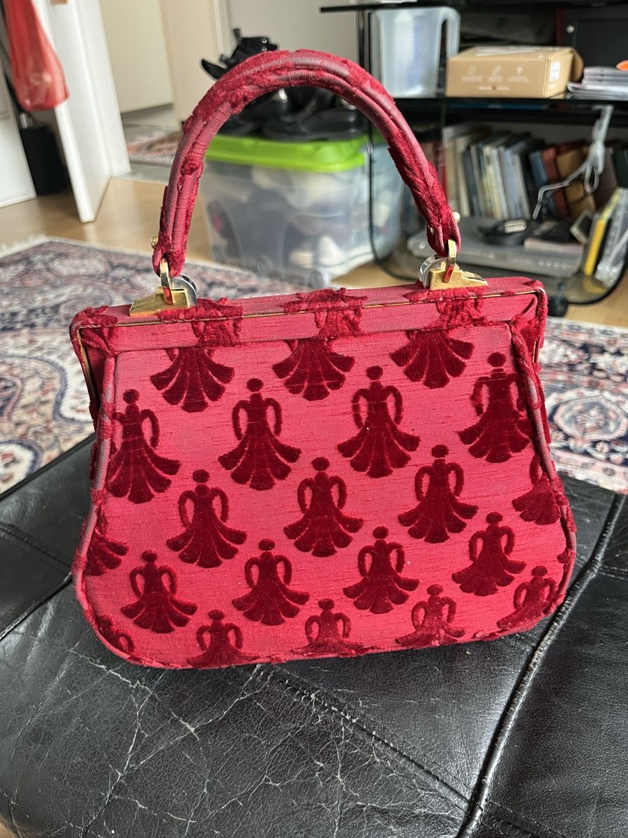 Taschen für Damen: Borsetta vintage velluto rosso – Gebraucht aus Locarno von cichita 1