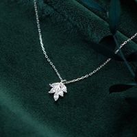 Blatt Halskette aus Silber