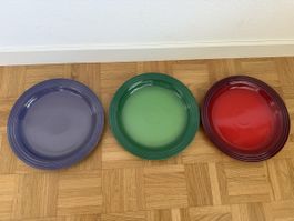3 Le Creuset Teller Keramik 27 cm verschiedene Farben
